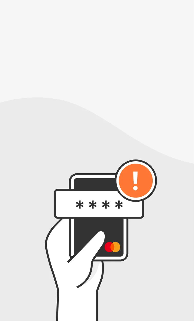 Card screen revealing the pre-assigned PIN so the user can read and memorise it.